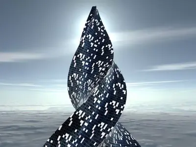 Futuristic Skyscraper 3D model