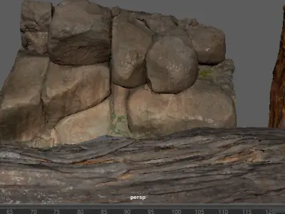 Realistic Desert Cliff Namaqualand Cliff  PBR Game Ready 3D model