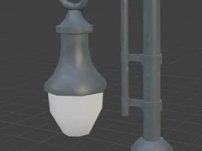 Lamp post Low-poly 3D model shop