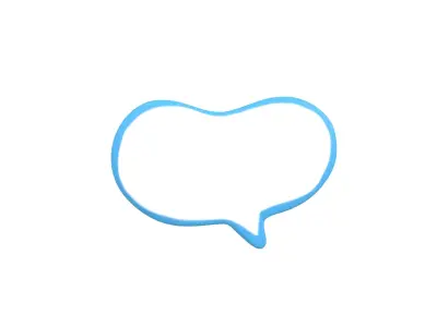 Speech Balloon v14 005 Low-poly 3D model