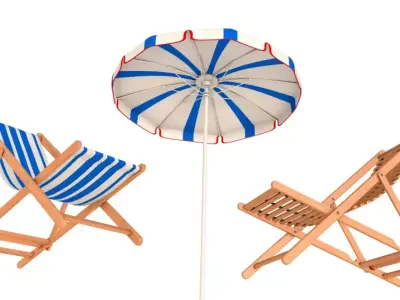 Beach Summer Set 3D model