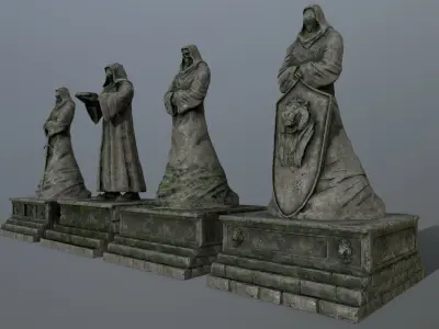 statue full set  3D Model Pack
