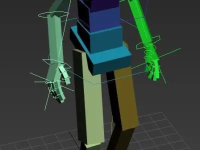 Stylized Steampunk Girl Low-poly 3D model