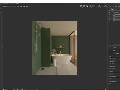 Green Bathroom 3D models 3D model