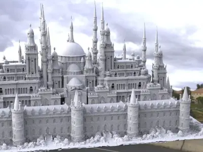 Castle Fantasy Large palace 3D model