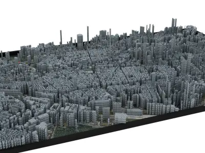 City of Sofia Low-poly 3D model