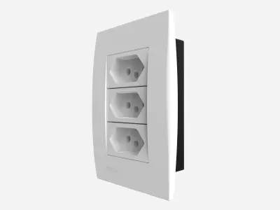 Siemens 3 Power Outlets 3D model