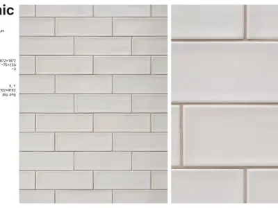 Subway Tile in Running Bond Layout Texture