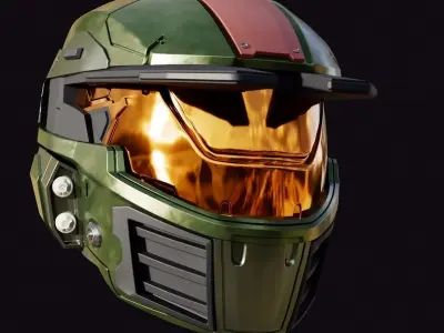 High poly Mark IV Helmet 3D model