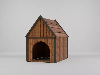 Dog House Low-poly 3D model