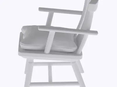 Classic chair with pillow  3D print model