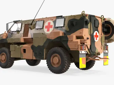  Bushmaster Armored Medic Vehicle Rigged 