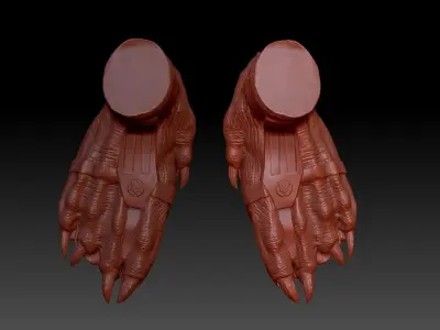 predator 1 inspired feet 3D print model