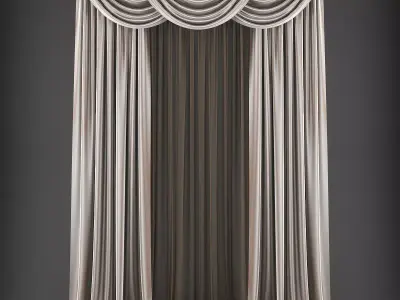Curtain 3D model 324 Low-poly 3D model