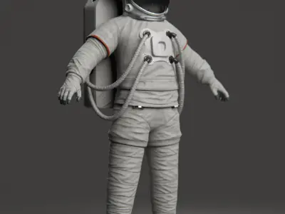 Astronaut low poly Low-poly 3D model