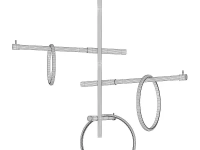  Jessenia Rings Chandelier 3 Low-poly 3D model