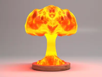 Decorative Boom Light Low-poly 3D model