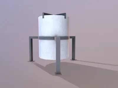 Small Drum Low-poly 3D model