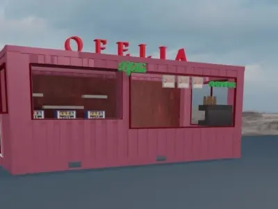 container coffee shop 3D model get