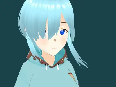 Lucy rapper 3d model  Low-poly 3D model