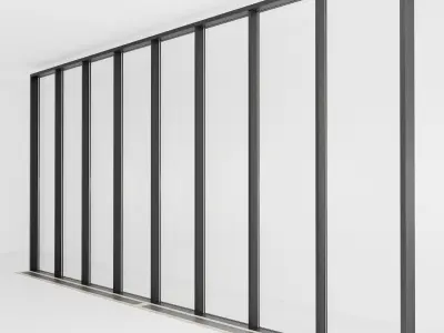 Panoramic glazing Stained glass 44 Low-poly 3D model