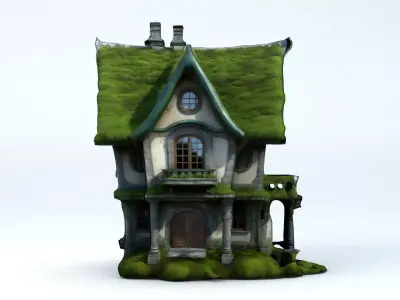Fantasy Forest House 6 Low-poly 3D model