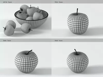 Gala apples 3D model