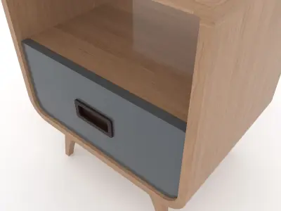 Modern Scandinavian SideTable 1T Morris Low-poly 3D model