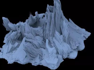 Crater Rock Cliff 3 3D model