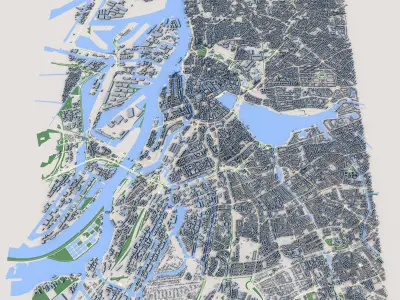 Hamburg City Germany 3D model