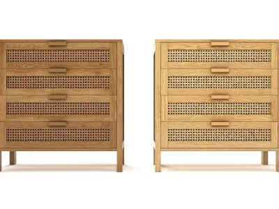 Dresser MayLea Rattan PBR 3D model