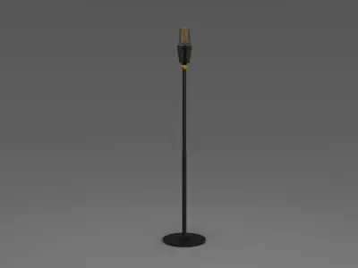 Microphone floor lamp 3D model