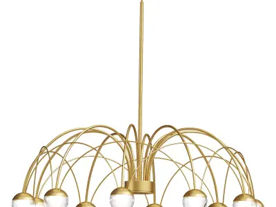  Mid Century Modern Pendant Chandelier 3D model