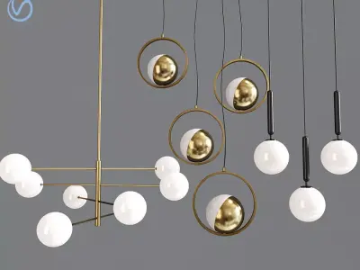Ceiling Light Pendant Collection 3D model