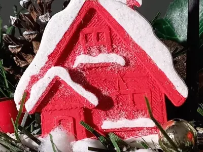 Little house 2D decor 3D print model