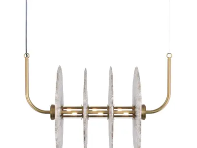 Sprinkled Glass Chandelier sku 25644 by Pikartlights Free 3D model