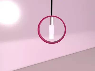 Low Poly 3d Lamp pendant light with shade Free low-poly 3D model