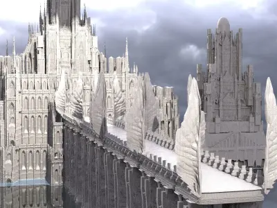 League of legends Halls of power with 6 Bridges  3D model