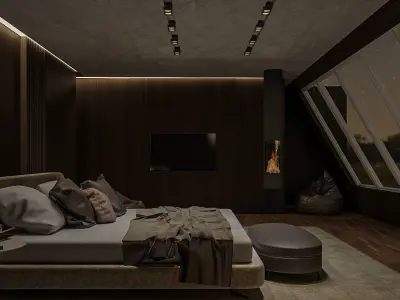 3D bedroom interior model 3D model
