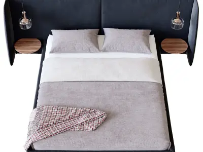 BLU DOT Hunker Queen Bed 3D model