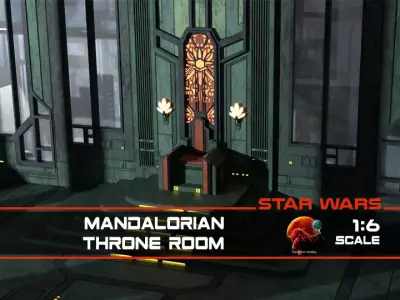 Mandalorian Throne Room 1-6 scale Hottoys 3D print model