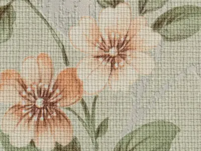 Blush Floral Cottage Wallpaper Texture
