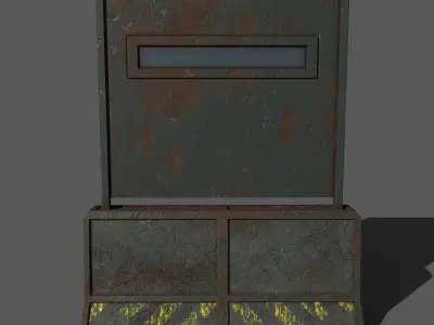 Concrete RoadBlock Barrier Barricade 3D model 17
