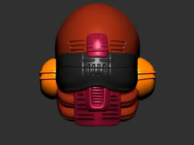 helmet high poly sculpt 3d printable ver 7 3D model 3D model 136