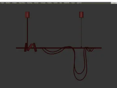 Tracer chandelier Low-poly 3D model