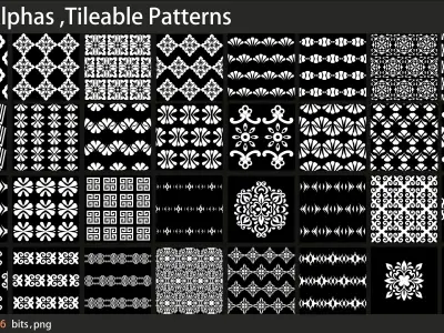 555 Alphas Tileable Patterns Vol1 Texture