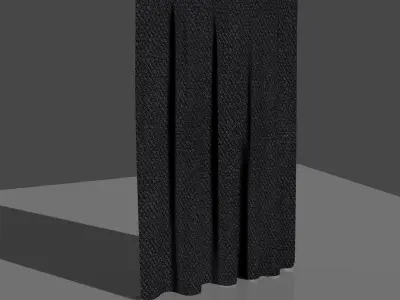 Rough Curtain Low-poly 3D model