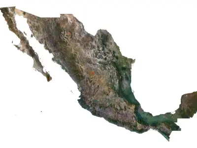Mexico Terrain 3D Map 3D model
