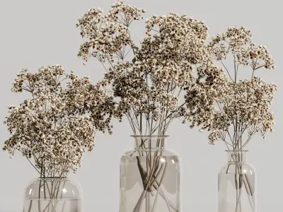 plants bouquet vase 33  3D model