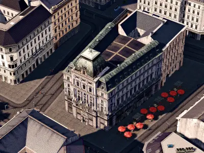 Palais Equitable Low-poly 3D model